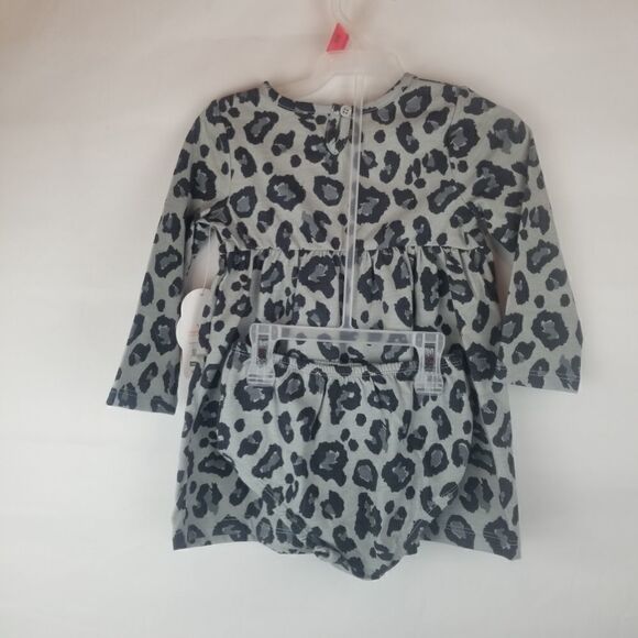 NWT. Cute Little Girls Dress with Bottoms. Animal Print. Size 18 Months. - Picture 3 of 6
